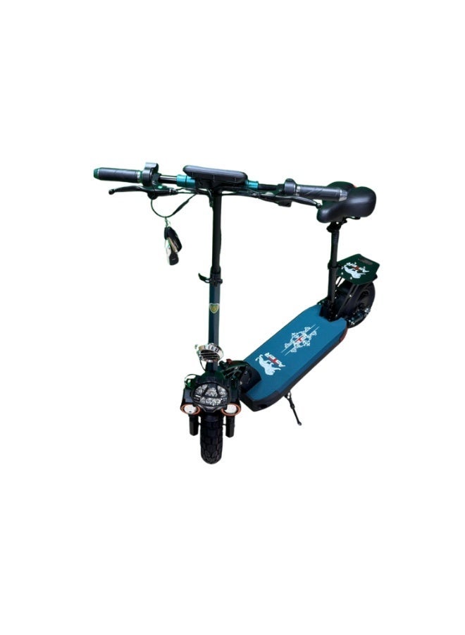Aster A1S Electric Scooter – 48V 13Ah Battery, 2000W Motor, 30–40 km Speed, 25–30 km Range, Big Digital Display, Front Light, Side Lights, Disc Brakes, Dual Suspension, With Seat - Image 2