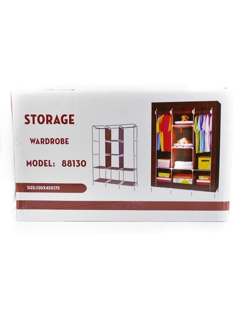 DubaiGallery Stylish Portable Wardrobe Closet Model 88130 Featuring Organized Storage Sections Hanging Space Strong Frame Lightweight Design Perfect for Bedroom Use and Efficient Space Management Solution - Image 4