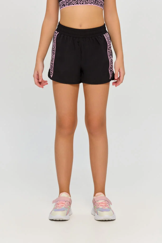 Choupette Black Double-Layered Sports Shorts - Choupette