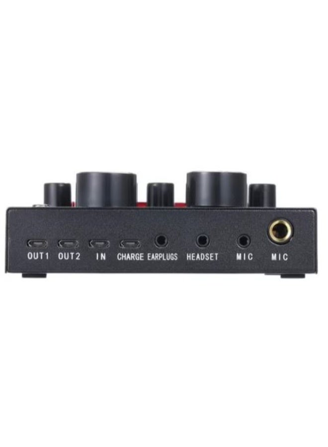 RYN V8 Multifunctional Live Sound Card USB Audio Interface Audio Mixer for Recording Hosting - Image 2
