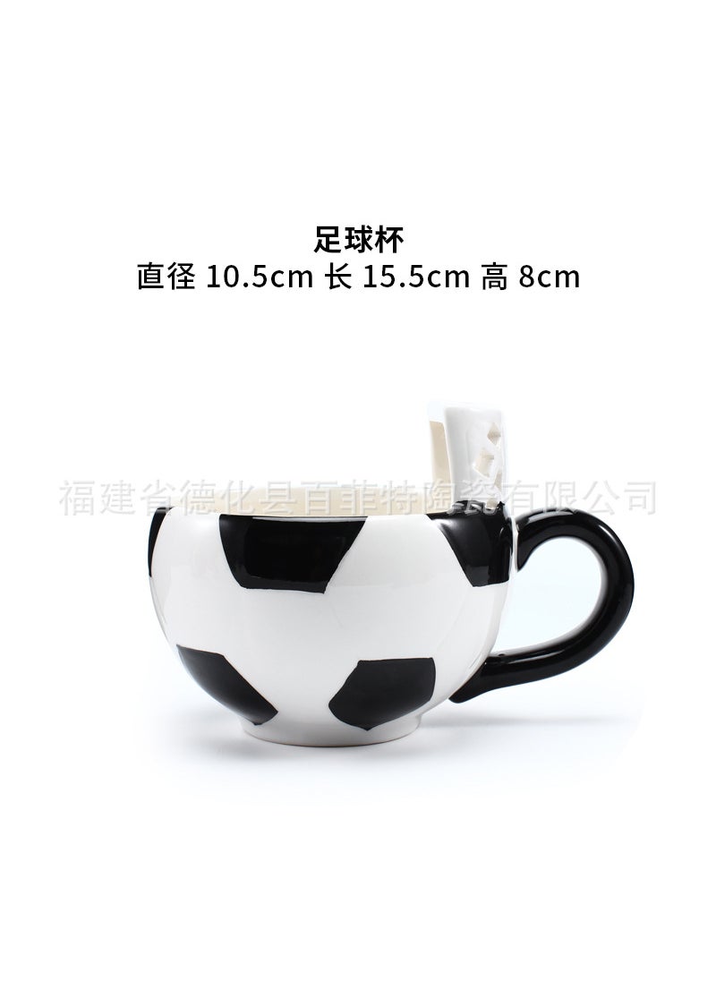 Generic Ceramic Coffee Milk Mug with Lid - Creative Basketball Design Gift Shooting Cup  - Image 2