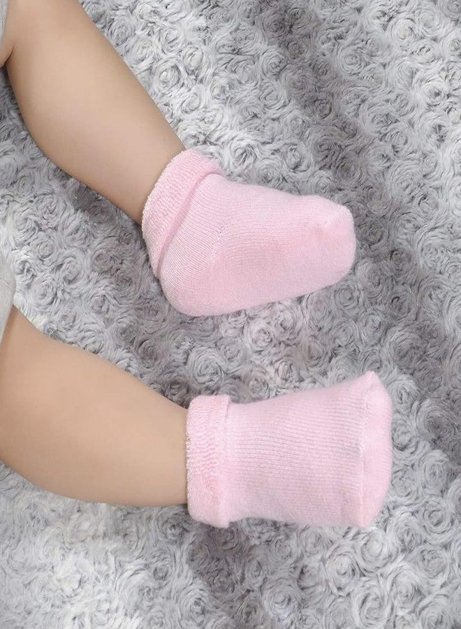 مجموعة جوارب Freshfoot للجنسين، قطن عضوي لطيف وملون، للأطفال حديثي الولادة، من عمر 0 إلى 12 شهرًا (عبوة من 6 جوارب)، لون وردي - Image 4