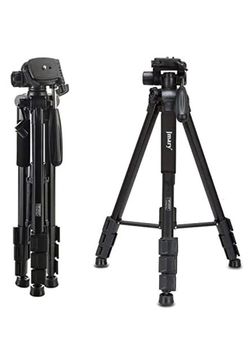 Jmary Jmary 2234 Professional Aluminium Alloy Tripod Stand - 3-Way Swivel Pan Head - Image 1