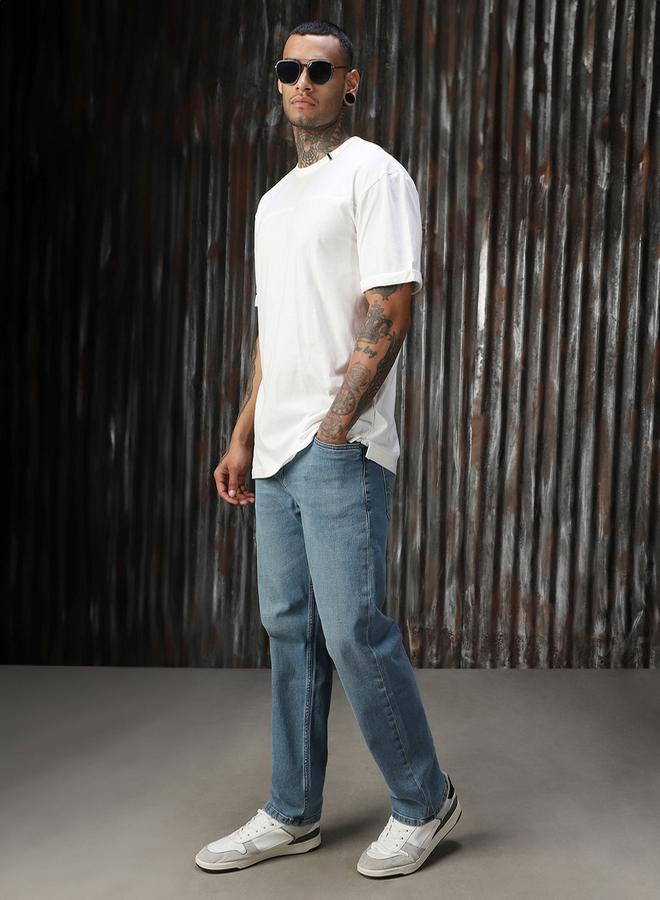 هاي ستار تيشيرت سادة بقصة مريحة وياقة دائرية - Image 4