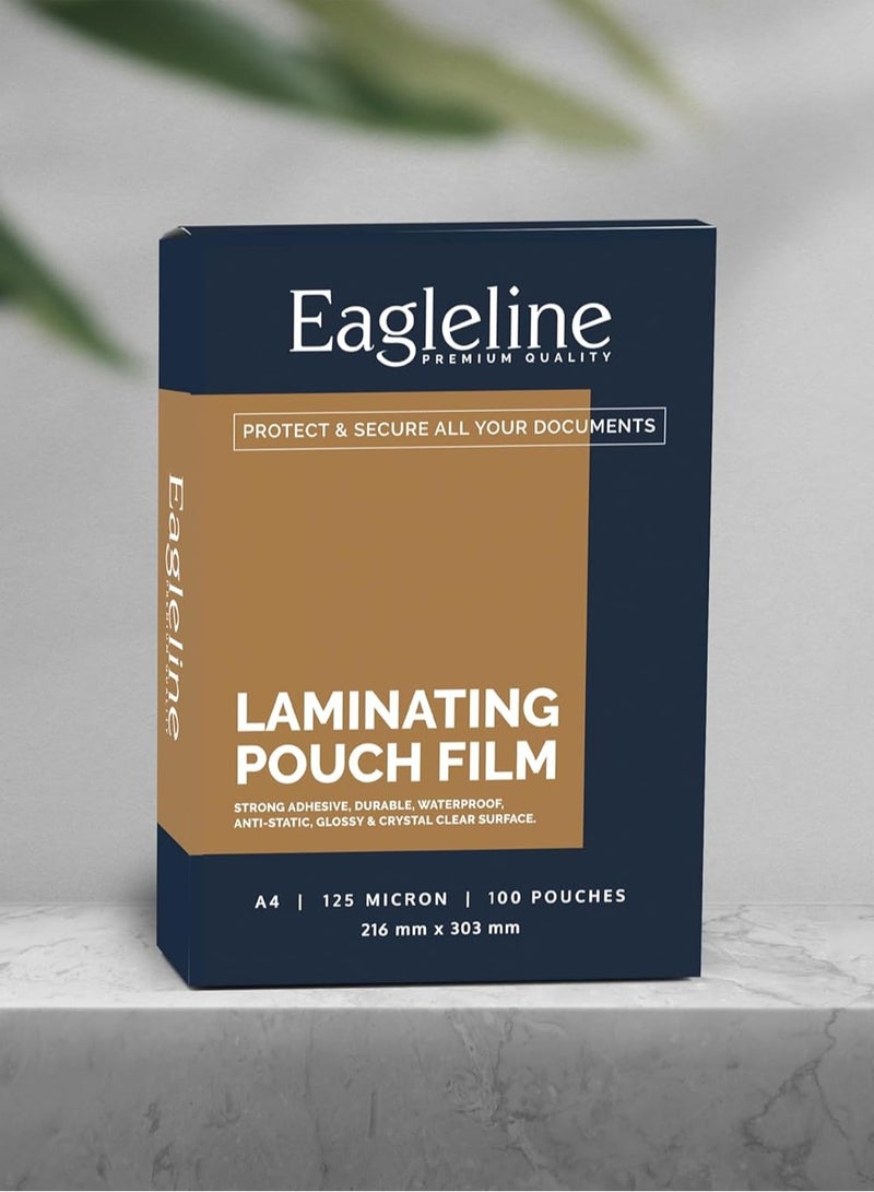 Eagleline EAGLELINE Lamination Pouch 125 micron A4 (216X303mm) 100 pouches - Image 1