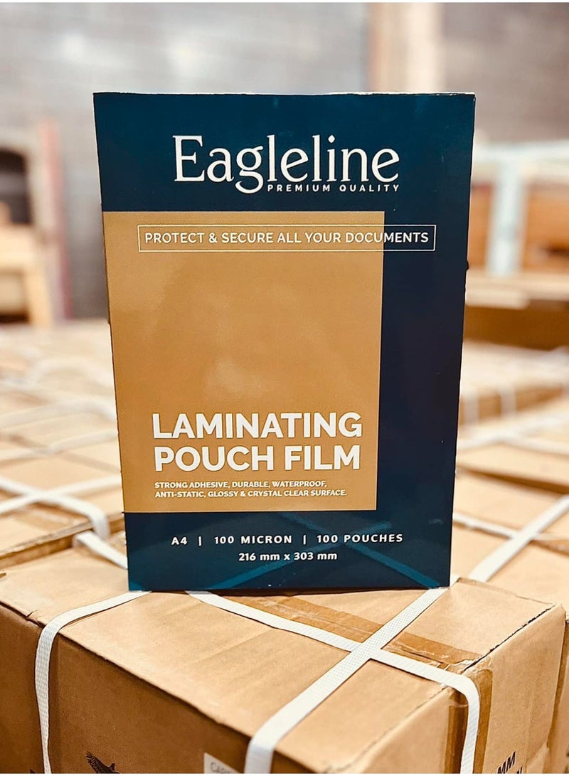 EAGLELINE Lamination Pouch 100 micron A4 (216X303mm) 100 pouches - Image 1