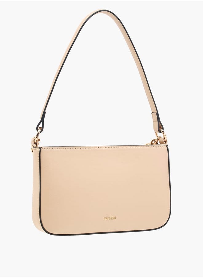 Celeste Women Textured Crossbody Bag with Adjustable Strap and Zip Closure  - Image 3