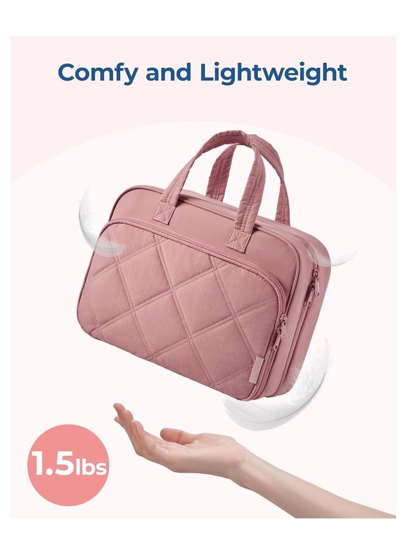 عام حقيبة مستحضرات التجميل النسائية الساحرة، حقيبة مستحضرات التجميل السفرية الفخمة مع منظم للمجوهرات، حقيبة تجميل مقاومة للماء، حقيبة مستحضرات التجميل للسفر، أساسيات ملحقات السفر - Image 3