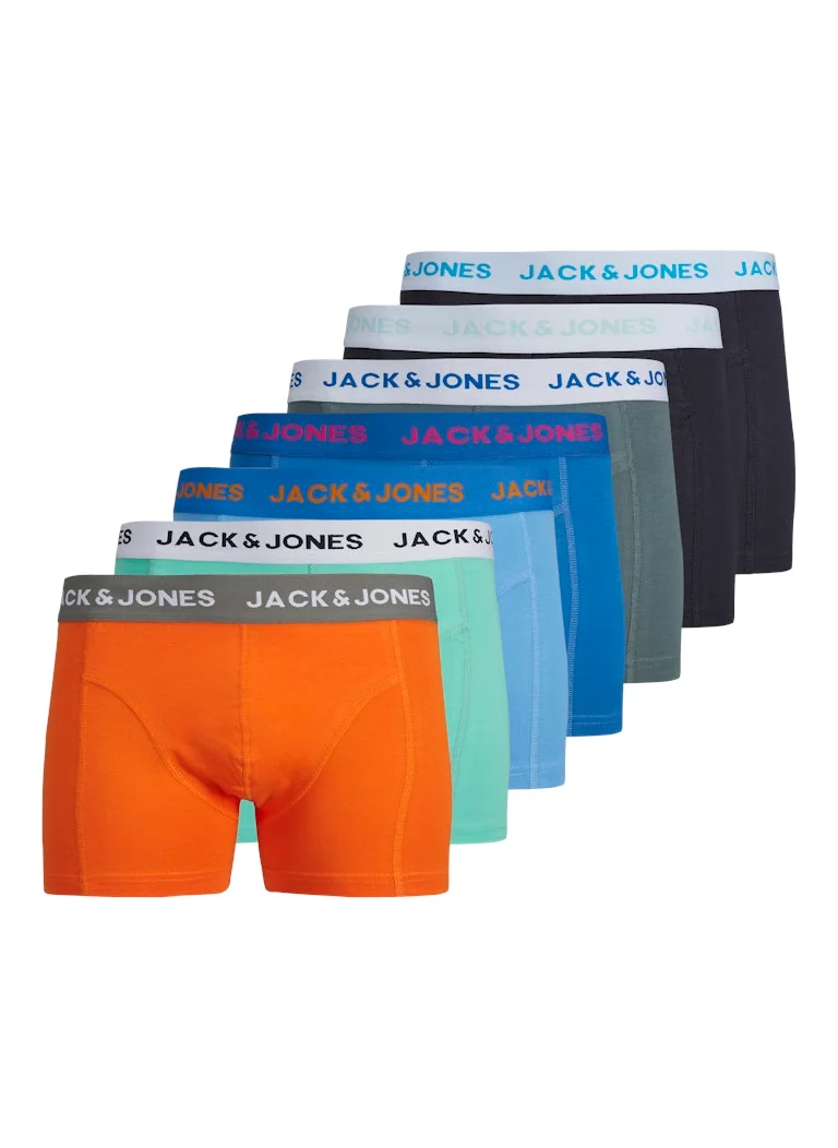 JACK & JONES 7 Pack Jaccarl Solid Trunks