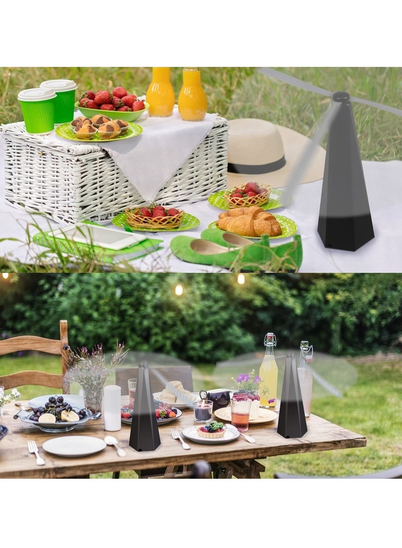 SOLARAE Fly Repellent Fan Keep Flies and Bugs Away from Food Enjoy Outdoor Dining Picnic Table Repellent Fan Fly and Mosquito Repeller (1 Piece, Black) - Image 3