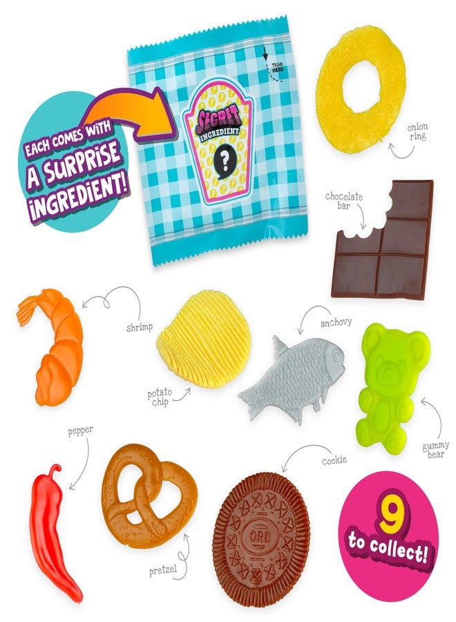 ذي أورب فاكتوري ORB Stretchee Foodz - Secret Menu 3 Pack V2 - امزج وطابق، ومد، وحتى اعصر هذه الوجبات الخفيفة لتخفيف التوتر - ألعاب حسية/محفزة أصلية للأطفال والكبار - Image 2