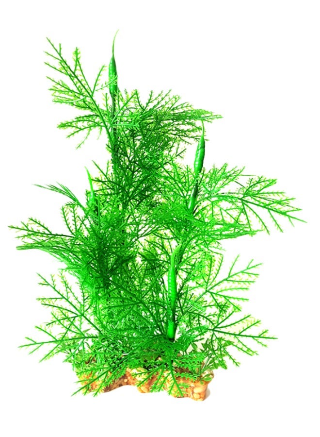 NIBEMINENT Aquarium Artificial Plant Green 30 x 17cm - Image 1