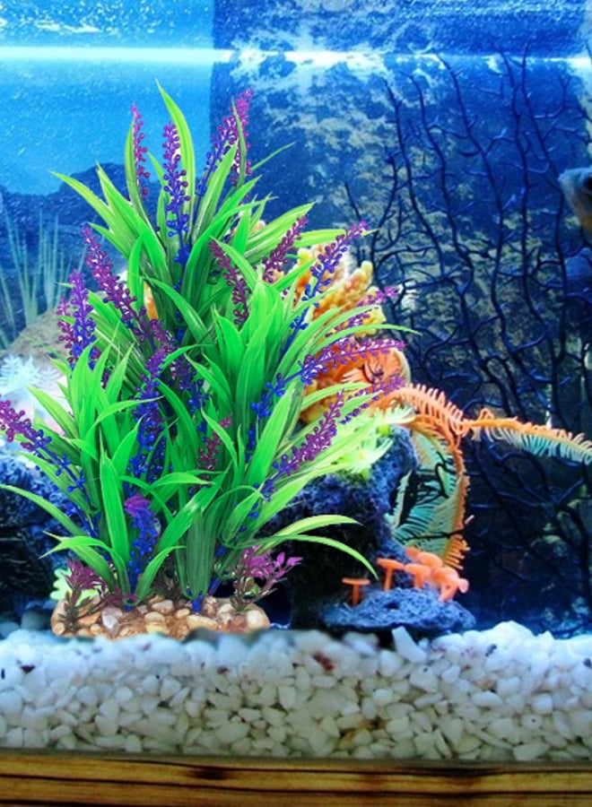 NIBEMINENT Aquarium Artificial Plant Green 30 x 17cm - Image 2