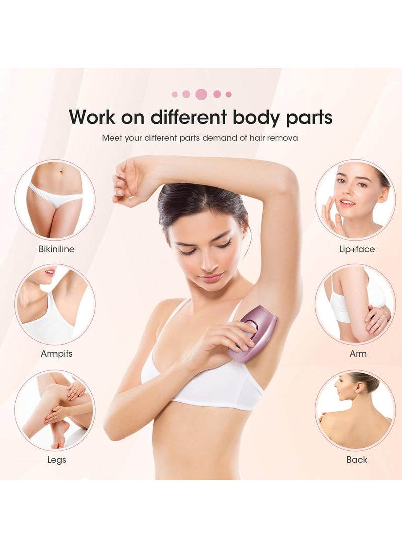REBENUO Body Bikini IPL 500000 Flash Depilator Pulses Permanent Laser Epilator Painless For Women Hair Removal Home Use Devices - Pink - Image 2
