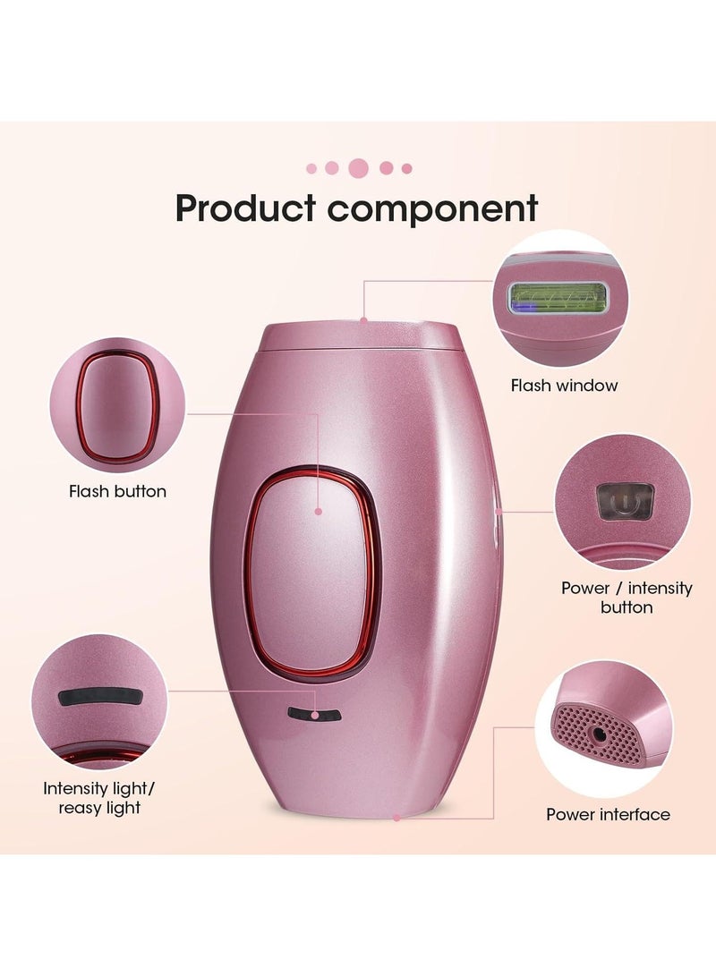 REBENUO Body Bikini IPL 500000 Flash Depilator Pulses Permanent Laser Epilator Painless For Women Hair Removal Home Use Devices - Pink - Image 5
