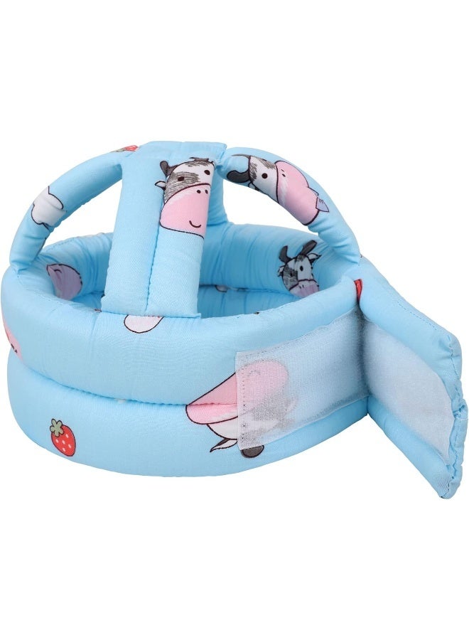 سيمبليسيتي Baby Infant Toddler No Bumps Safety Helmet Head Cushion Bumper Bonnet for Crawling Walking, Blue Cow Baby, One Size - Image 3