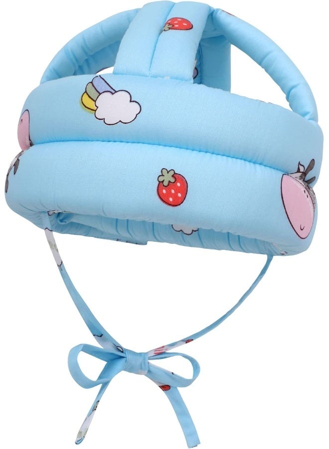 سيمبليسيتي Baby Infant Toddler No Bumps Safety Helmet Head Cushion Bumper Bonnet for Crawling Walking, Blue Cow Baby, One Size - Image 2