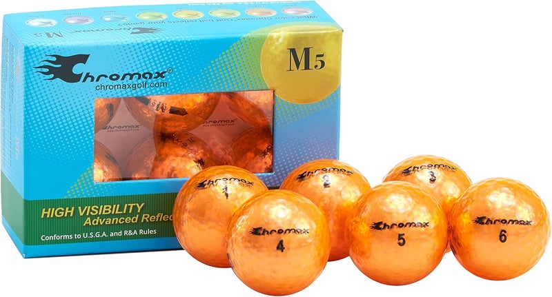 كرات جولف ملونة معدنية M5 (عبوة من 6)