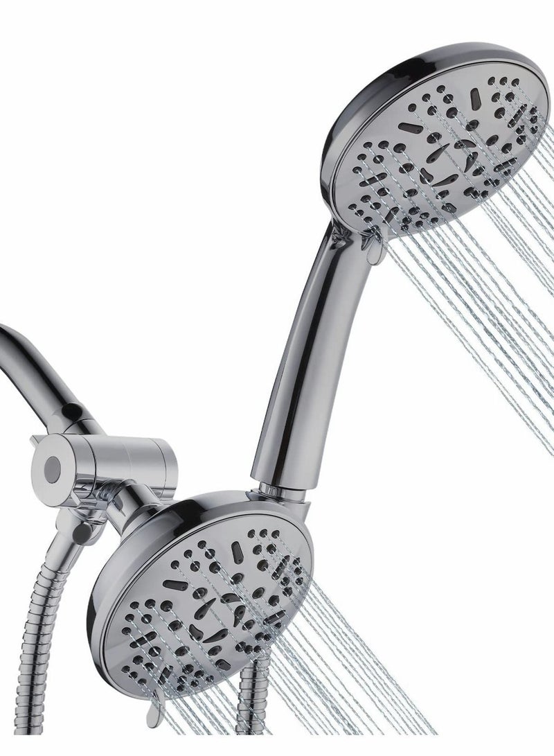 NIBEMINENT Shower Head, High Pressure RainType 4.5-inch Concealed 9-speed Small Top Spray,Luxurious And Modern Appearance - Image 1