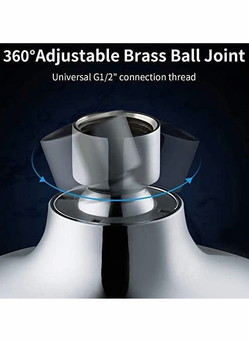 NIBEMINENT Shower Head, High Pressure RainType 4.5-inch Concealed 9-speed Small Top Spray,Luxurious And Modern Appearance - Image 4