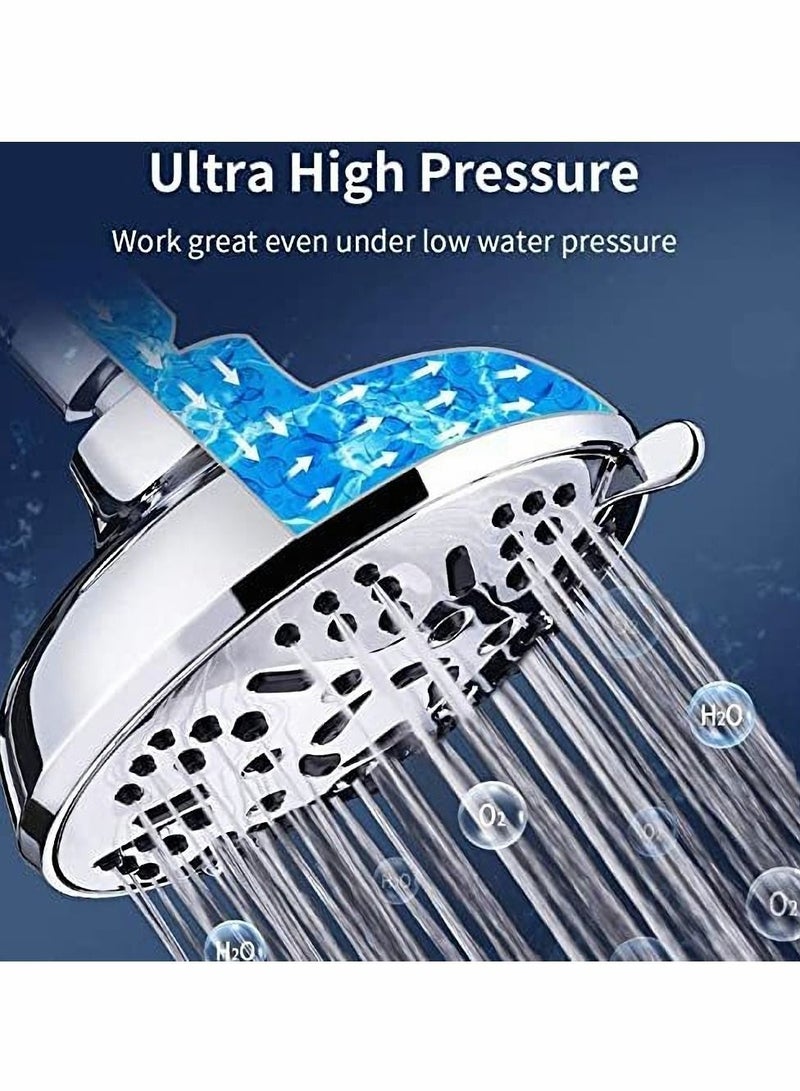 NIBEMINENT Shower Head, High Pressure RainType 4.5-inch Concealed 9-speed Small Top Spray,Luxurious And Modern Appearance - Image 3