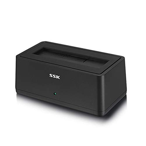 SSK USB 3.0 to SATA External Hard Drive Docking Station Enclosure Adapter for 2.5 & 3.5 Inch HDD SSD SATA, Super Speed up to 5Gbps, Support UASP no Drivers Needed(20TB Supports) - Image 1