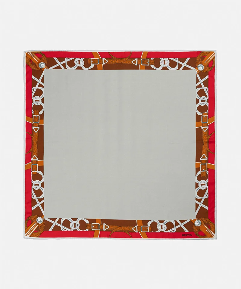 ابيكول Printed Silk Scarf