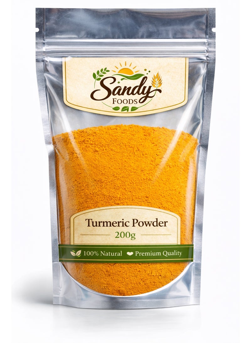Sandy Foods Turmeric Powder 100g  كركم ناعم  طبيعي 100%  لون ذهبي ونكهة قوية توابل فريش عالية الجودة - Image 1
