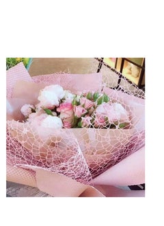 SYOSI Flower Bouquet Waterproof Wrapping Paper, 1 Roll of Jacquard Net Mesh Openwork Floral Wrapping Paper Floral Supplies for Fresh Flowers, Florist Supplies for Wedding and New Years Decoration  - Image 4