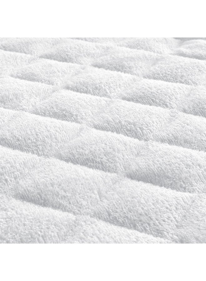 Moonsea Diaper Changing Pad Liner Non-Slip, Waterproof Terry Mat Changing Pad Cover Liner, Quilted Absorbent Bassinet Liners Washable, 3 Pack 13"x 26" Reusable Portable Changing Table Pad White - Image 4