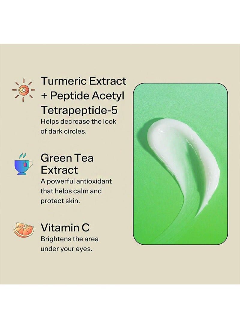 Bubble Skincare Morning Rays Brightening Eye Cream，Vitamin C Under Eye Cream for Dark Circles & Puffiness，Enriched with Green Tea Extract to Calm，Protect & Soothe Skin (15ml) - Image 4