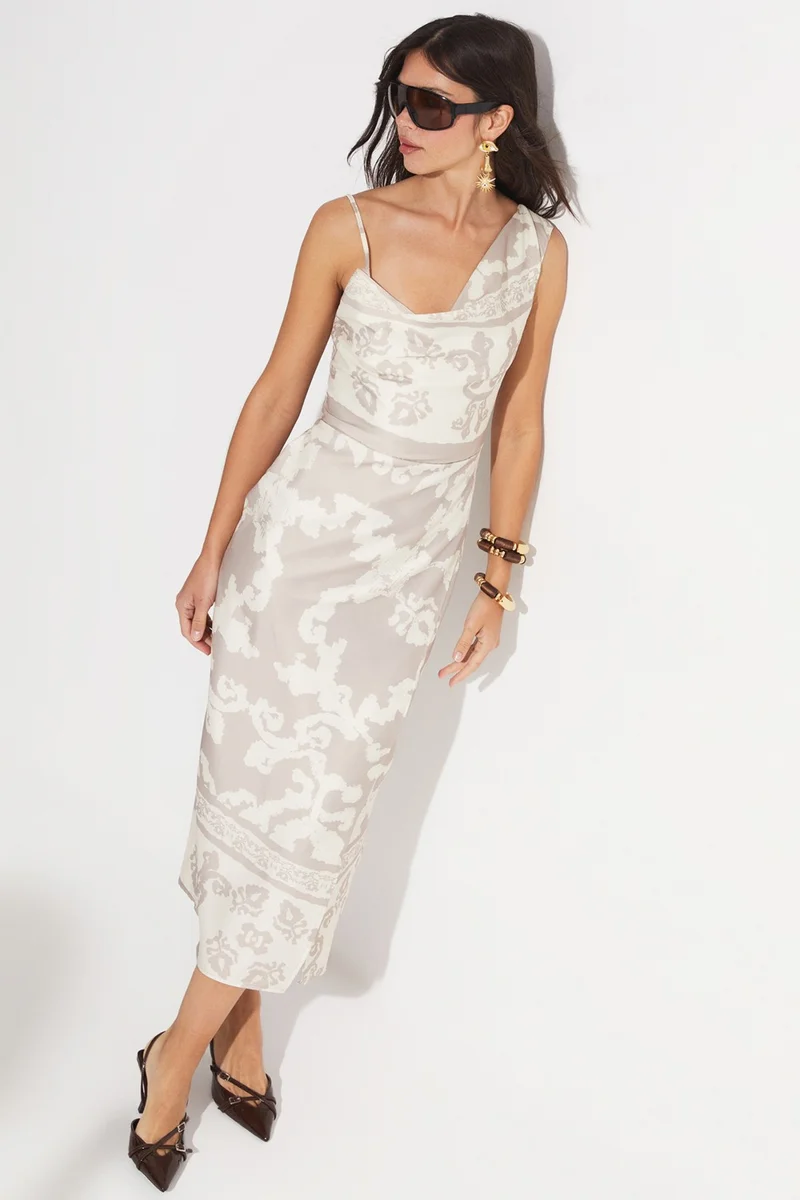 جون Floral Print Dress