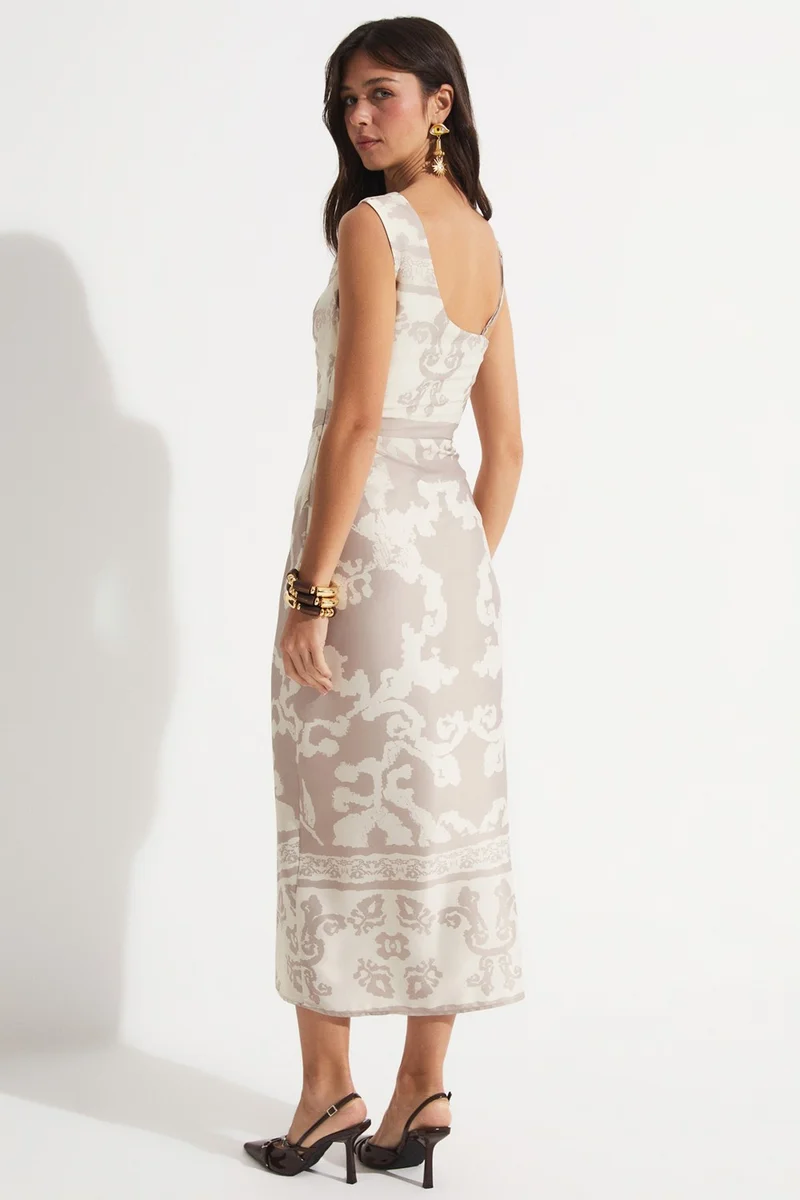 جون Floral Print Dress