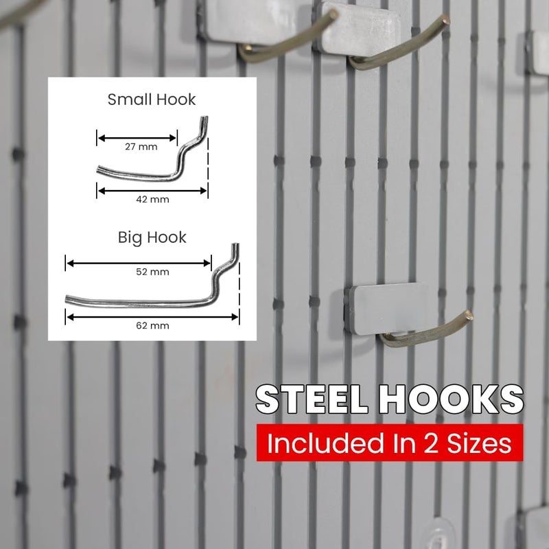 Alkon Display Pegboard MDB500 for Garage Tool Storage for Office Workshop FactoryOrganization Hooks Kitchen Shop Home DIY Blue - Image 2