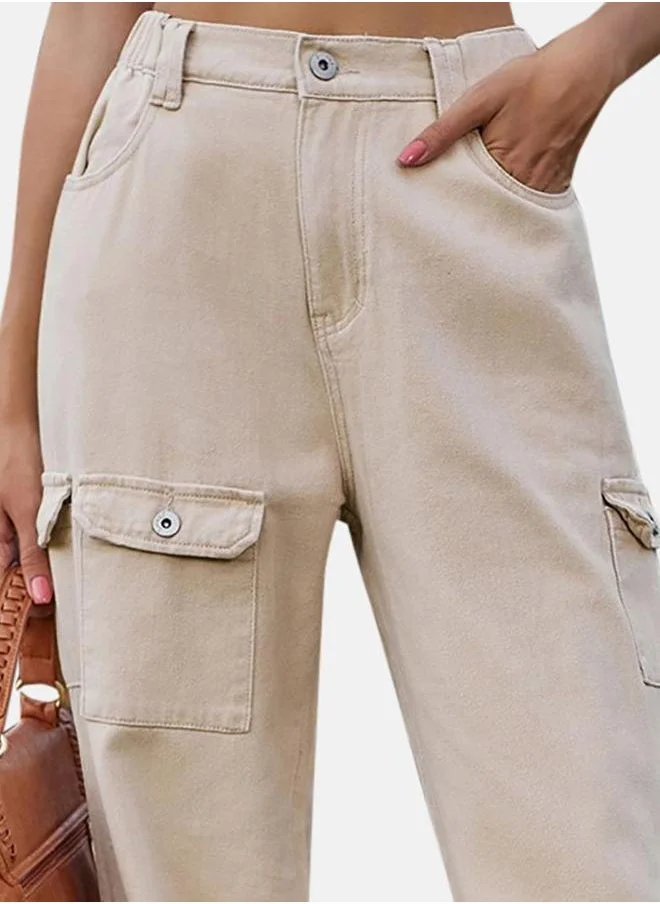 يونيكي Beige Straight Fit Jeans