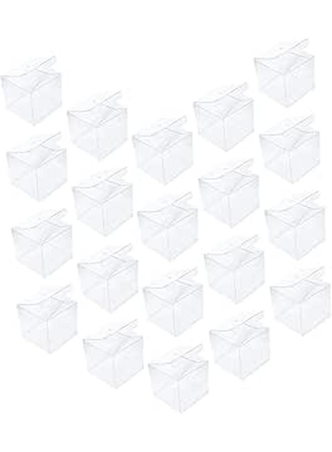 4 Inch 10x10x10cm Disposable Plastic Cake Boxes with Vent Holes 20 Pack - Image 1