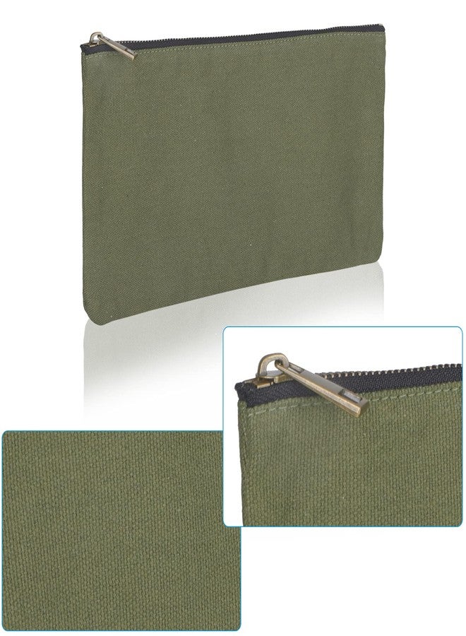 Hense 4 Pack - Heavy Duty 16 oz. Canvas Tool Bags with Metal Zippers, Organize Smarter & Easily Sorts with Durable Storage, Best for Handymen Repairmen Woodworkers(HGJ02-US) (Assorted, Pack of 4) - Image 3