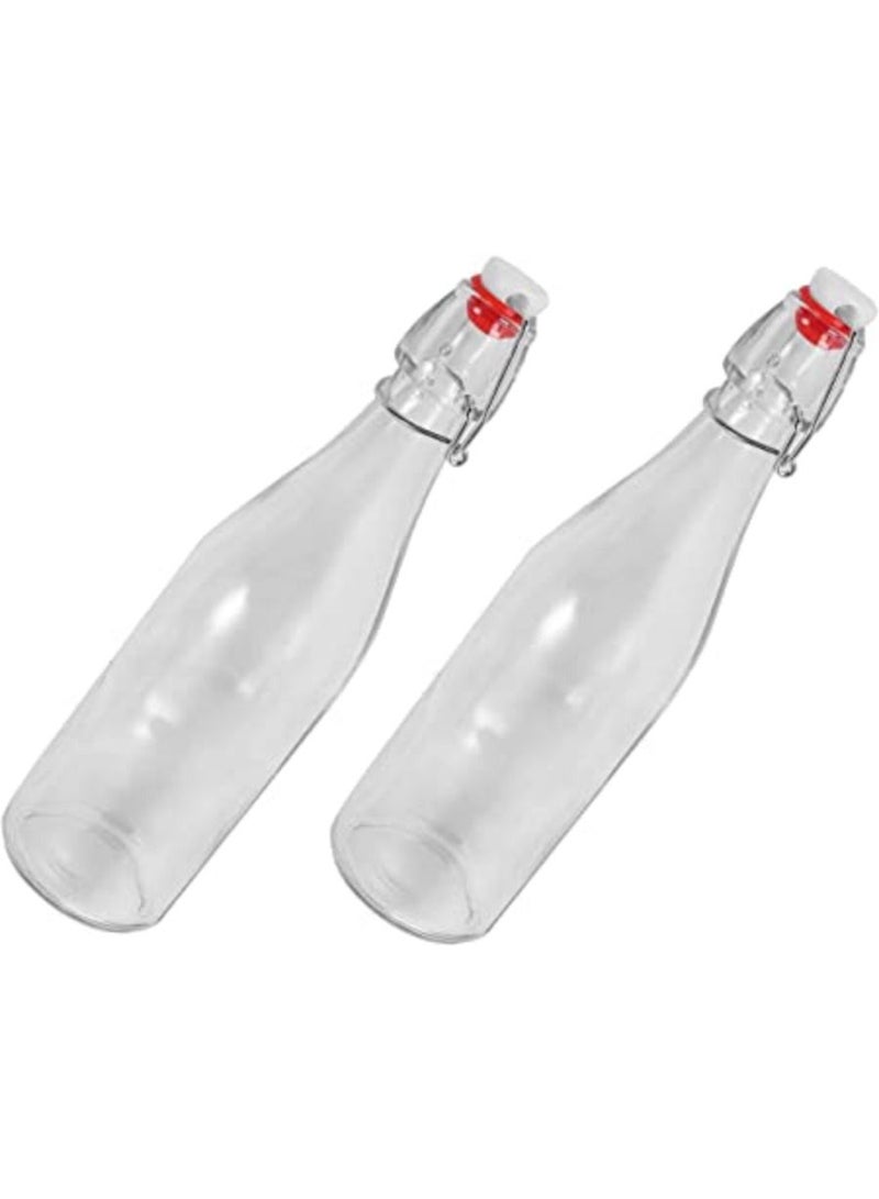 QUESERA lip Top Glass Bottle  for Beverages Oil Vinegar Kombucha Water  Soda - Image 3