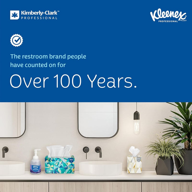 Kleenex مناديل كلينكس الاحترافية متعددة الطيات، 1-طبقة، 150 ورقة لكل عبوة، علبة من 16 عبوة - Image 3