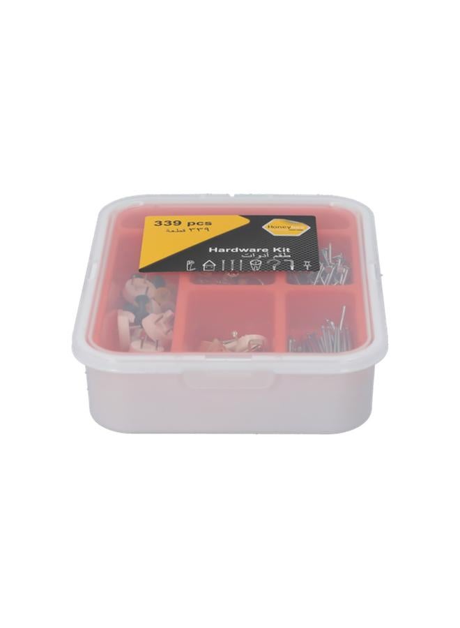 HONEY BEE 339-Piece Rust Resistant Durable Hardware Kit in Storage Box Multicolor AS6980-008 - Image 2