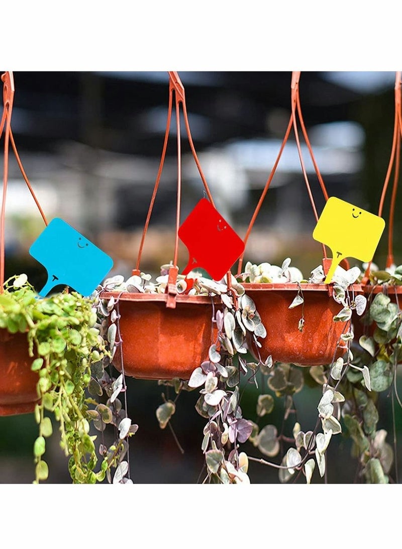 Excefore Plastic Plant Labels, T-Type Colorful Waterproof Garden Tag, Plant Nursery Labels Pot Marker Garden Stake Tags (100 Pcs, 5 * 10 cm)  - Image 3
