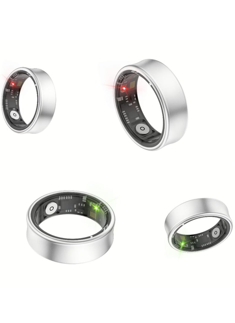 General Smart Health Ring for Heart Rate BlodOxygen Sleep Monitoring all Weather Motion Calculation 24-hour Health Monitoring Protect Your Health Bright Silver No.19  - Image 2