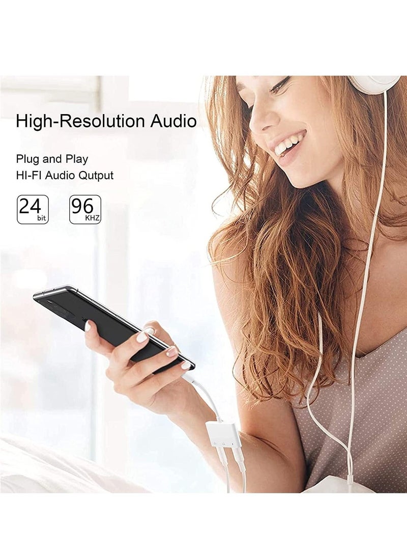 Generic - Lightning Headphone Audio Adapter Splitter for iPhone/iPad,Lightning to 3.5mm Headphone Jack Adapter & dongle,Aux Audio Adapter for iPhone 14/13/12/11/X/8/8plus/7/7plus/iPad Support iOS 16 - Image 1