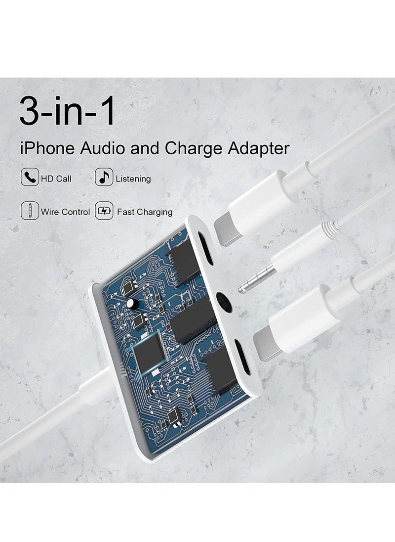 Generic - Lightning Headphone Audio Adapter Splitter for iPhone/iPad,Lightning to 3.5mm Headphone Jack Adapter & dongle,Aux Audio Adapter for iPhone 14/13/12/11/X/8/8plus/7/7plus/iPad Support iOS 16 - Image 1