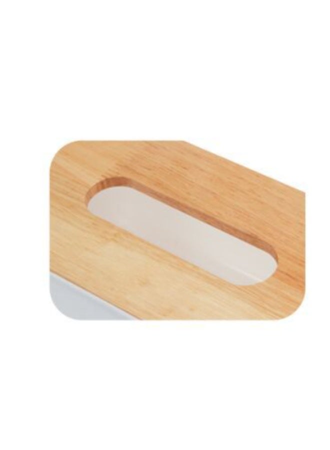 2PCS Rectangular Tissue Box Holder, Removable Wooden Tissue Paper Napkin Box Cover, Multi-Functional Container Storage Dispenser Organizer for Home Office Car Decor Restaurant Bathroom Countertop - Image 5
