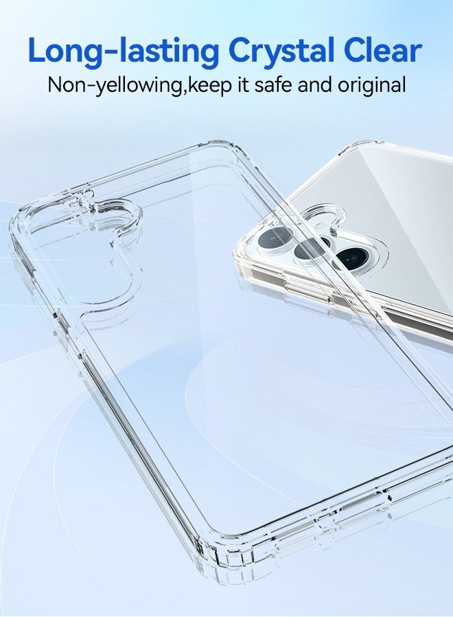 بشكل مختصر غطاء هجين بلوري شفاف متوافق مع سامسونغ جالاكسي S25 - تكنولوجيا TPU + بولي كاربونات، مقاوم لل变黄، غطاء واقي، غطاء بمحاذاة مقاوم للصدمات - Image 4