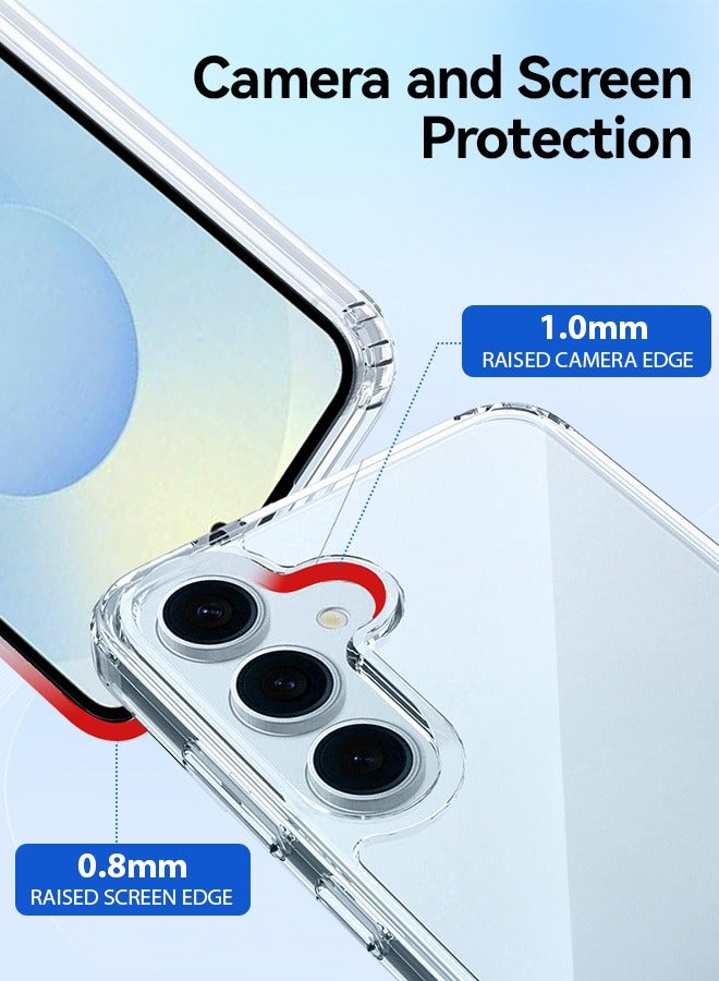 بشكل مختصر غطاء هجين بلوري شفاف متوافق مع سامسونغ جالاكسي S25 - تكنولوجيا TPU + بولي كاربونات، مقاوم لل变黄، غطاء واقي، غطاء بمحاذاة مقاوم للصدمات - Image 3