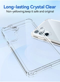 Tersely Hybrid Clear Crystal Case Compatible with Samsung Galaxy S25 - TPU + Polycarbonate Technology, Anti-Yellowing, Protective Case, Shockproof Bumper Cover  - Image 5