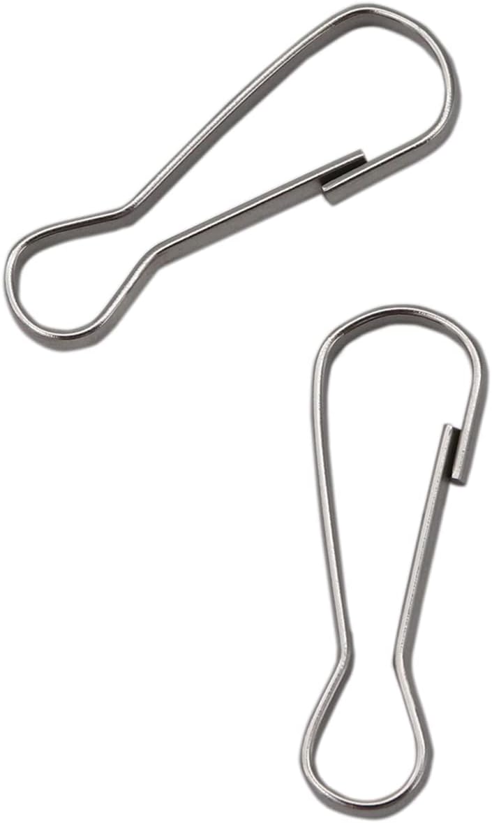 LYECUN 100 Pcs 304 Stainless Steel Spring Snap Hooks, Small Spring Clips, Lanyard Snap Clip Hooks for ID Card, Key Chain, 1 Inch(25mm) - Image 1