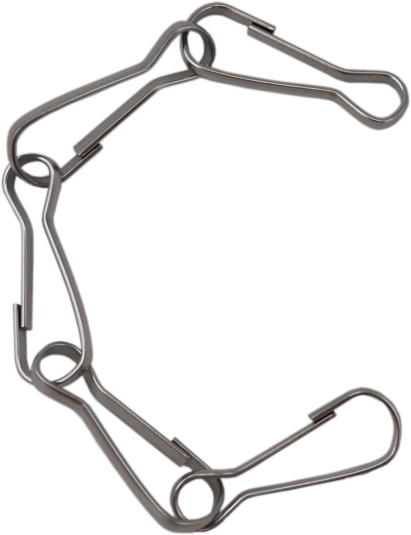 LYECUN 100 Pcs 304 Stainless Steel Spring Snap Hooks, Small Spring Clips, Lanyard Snap Clip Hooks for ID Card, Key Chain, 1 Inch(25mm) - Image 5